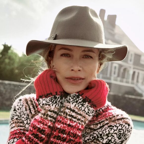 Anthropologie Packable Lightweight Wool Hat Womens One Size Tan Boho Festival - Picture 1 of 4